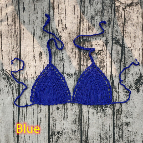 11 Color Beach Crochet Bikini Tops Beach Push up OR Interlining Beach Women Swimwear Top