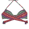 Women Chest Cross Bikini Top Swimwear Print Push Up Swimsuit Beach Sport Swimming Bra Sexy Halter Girls Solid Biquini T608