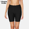 Charmleaks Women High Waist Swimming Trunks Ladies Bikini Bottom Solid Swimwear Briefs Slim Swimming Trunks