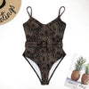 In-X Push up one piece swimsuit Bodysuit women Sexy snake print bikini 2020 High cut swimwear women monokini Padded bathing suit