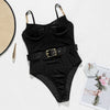In-X Push up one piece swimsuit Bodysuit women Sexy snake print bikini 2020 High cut swimwear women monokini Padded bathing suit