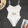 In-X Push up one piece swimsuit Bodysuit women Sexy snake print bikini 2020 High cut swimwear women monokini Padded bathing suit