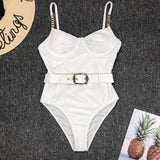 In-X Push up one piece swimsuit Bodysuit women Sexy snake print bikini 2020 High cut swimwear women monokini Padded bathing suit
