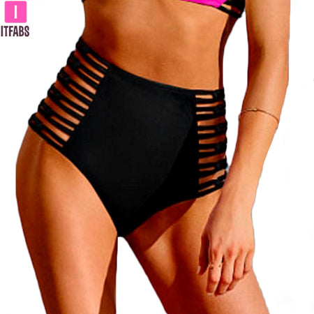 2019 Sexy Solid Thong Bikini Brazilian Cut Swimwear Women Bottom Adjustable Briefs Swimsuit Panties Underwear Thong Bathing Suit