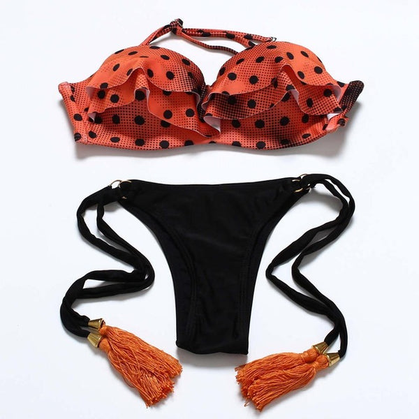 BANDEA push up swimsuit women swimwear brazilian bikini set print bathing suit halter top bikinis women 2019 biquini mujer