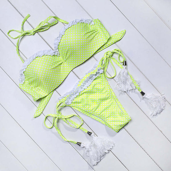 BANDEA push up swimsuit women swimwear brazilian bikini set print bathing suit halter top bikinis women 2019 biquini mujer