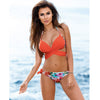 2019 Cross Stripe Women Swimwear Swimsuit Halter Push Up Bikini Top Print Maillot De Bain Biquini Bathing Suits XXL