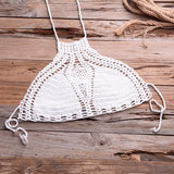 Bikini Top Handmade Crochet Women Boho Beach Bralette Solid Halter Knitted Swimsuit Brazilian Bikinis Bathing Suit Top