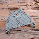 Bikini Top Handmade Crochet Women Boho Beach Bralette Solid Halter Knitted Swimsuit Brazilian Bikinis Bathing Suit Top