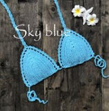 Sexy Bikini Top Crochet Strips Bandage Swimwear Beachwear Women Bikini Tops Swimsuit Female bathing suit biquinis feminino 2019