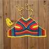 Intricately Hand Crocheted Bikini Top Starry Night Crop Top Halter Cami Tank Swimwear Top