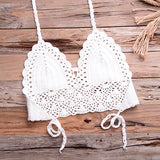 Have Lining Womans Bikini Top Sexy Crochet Knit Separate Female Swimsuit Push Up Bra Beachwear Plus Size Bathing Suits