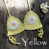 9 Color 2019 Sexy Bikini Top Women's Halter Neck Crop Top V Knit Crochet Cami Summer Fashion Bikini Lace Crochet Hollow Out Bra