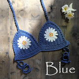 9 Color 2019 Sexy Bikini Top Women's Halter Neck Crop Top V Knit Crochet Cami Summer Fashion Bikini Lace Crochet Hollow Out Bra
