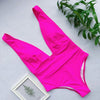 Peachtan Maillot de bain femme 2020 swimwear Women bodysuits One-pieces swimsuit High cut monokini Deep v-neck bikini push up
