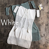Women Fashion Bandage Hollow-Out Dress Crochet Bikini Cover-Up Boho One Piece Swimwear Sexy Swimsuit