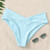 Black Bikini Panty For Women Swim Bottom Sexy Low Waist Bikini Bottom