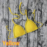 11 Color Beach Crochet Bikini Tops Beach Push up OR Interlining Beach Women Swimwear Top
