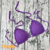 11 Color Beach Crochet Bikini Tops Beach Push up OR Interlining Beach Women Swimwear Top