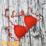11 Color Beach Crochet Bikini Tops Beach Push up OR Interlining Beach Women Swimwear Top