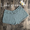 Women Crochet Swim Shorts Knit Hollow Out Bottoms Bikini Cover Up Shorts Beach Fishnet Hot Pants Summer Swimsuit Swimwear