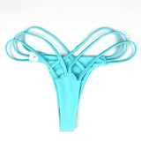 Brazilian Cheeky Bottom Thong V Swimsuit Bottom Bikini T-Back Swimwear Swim Shorts Beach Pants Hipster Briefs Thong Underwear