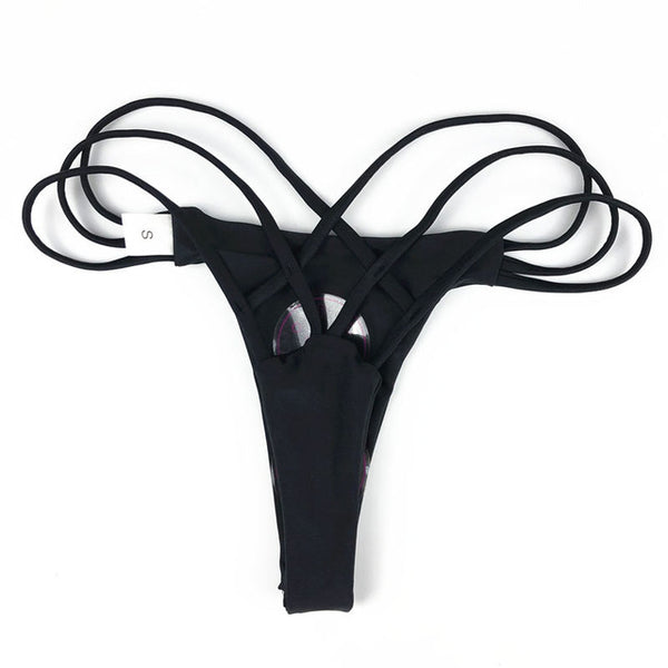 Brazilian Cheeky Bottom Thong V Swimsuit Bottom Bikini T-Back Swimwear Swim Shorts Beach Pants Hipster Briefs Thong Underwear