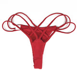 Brazilian Cheeky Bottom Thong V Swimsuit Bottom Bikini T-Back Swimwear Swim Shorts Beach Pants Hipster Briefs Thong Underwear