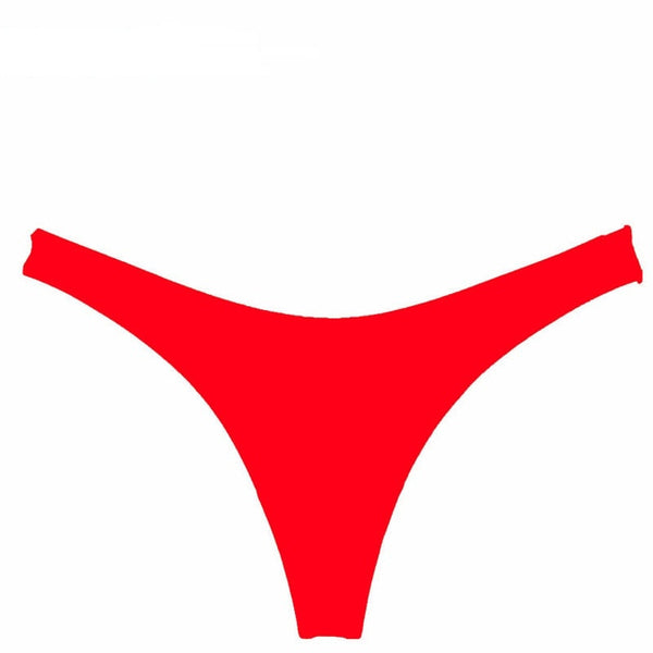 Brazilian Cheeky Bottom Thong V Swimsuit Bottom Bikini T-Back Swimwear Swim Shorts Beach Pants Hipster Briefs Thong Underwear