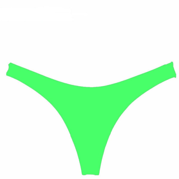 Brazilian Cheeky Bottom Thong V Swimsuit Bottom Bikini T-Back Swimwear Swim Shorts Beach Pants Hipster Briefs Thong Underwear