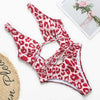 Red leopard Brazilian swimsuit one piece Plus size sexy bikini 2020 Push up swimwear women string monokini High cut bathing suit