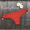 Women Sport Sexy Bikini Thong Handmade Crochet Swimwear Bikini Bottom Hollow-out Low Waist Bathing Suit