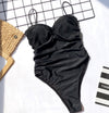 Meihuida Sexy Swimwear 2020 High Leg Cut Swimming Suit For Women Leopard Print Solid Swimsuit Padded Push-up Bikini Set