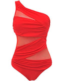 Plus Size Women's Swimsuit Sexy One Piece Mesh Bikini Push-up Swimsuit Bathing Suit Swimwear Swimming Beach Bikini