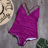 Women Solid Bikinis Sexy Bandage One Piece Backless Swimsuit Female Bathing Suits Bodysuit Beach Wear New Swim Suit Monokini