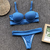 Push up thong bikini 2019 High cut one piece swimsuit female monokini String sexy bathing suit Ribbed backless bodysuit swimwear