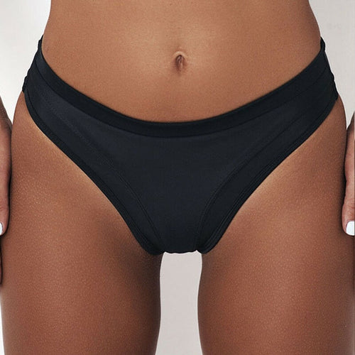 Sexy White Bikini Bottom Women Low Waist Bityoms Short Thongs Panties Knickers Swimsuit Swimming Briefs Bathing Suit