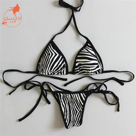 2019 Sexy Solid Thong Bikini Brazilian Cut Swimwear Women Bottom Adjustable Briefs Swimsuit Panties Underwear Thong Bathing Suit